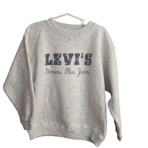 Vintage Levi's For Girls EXTREMELY RARE Crewneck Daisy Logo Light Heathered Gray